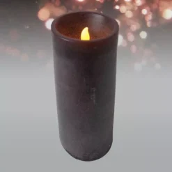 Rustieke Led Kaars Zwart