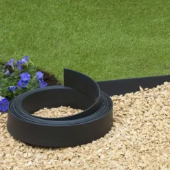 Borderrand Zwart H12cmx15m Dikte 4mm