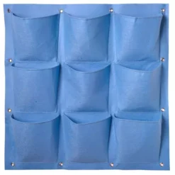 Plantentas Vilt Blauw Met 9 Zakken