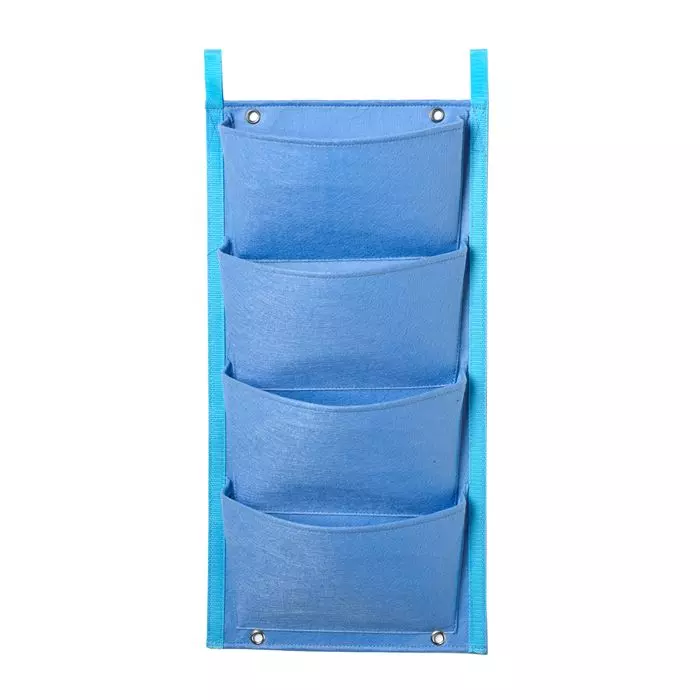 Plantentas Vilt Blauw Met 4 Zakken 2 Plantentas Vilt Blauw Met 4 Zakken - Afbeelding 2