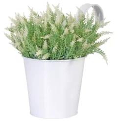 Bloempot Met Haak Wit