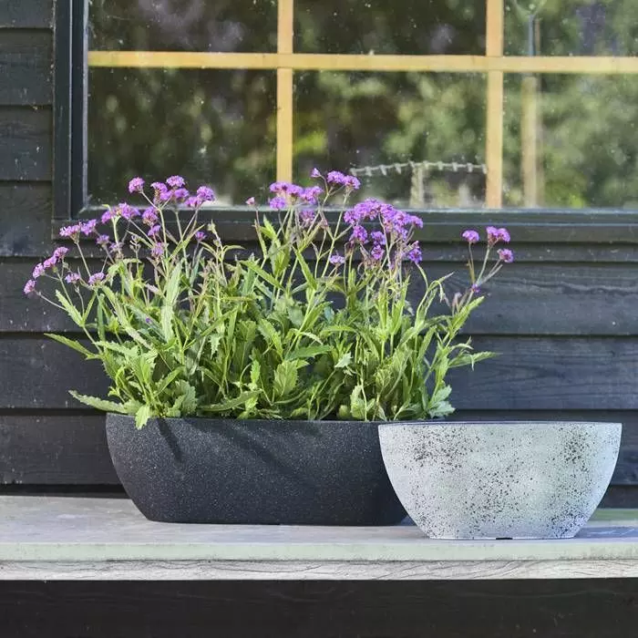 Balkonbak Nova Terrazo Zwart 2 Balkonbak Nova Terrazo Zwart - Afbeelding 2