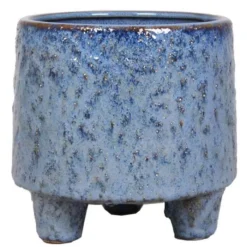 Pot Op Voet Levendig Blauw 11 Cm