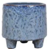 Pot Op Voet Levendig Blauw 12 Cm