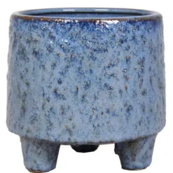 Pot Op Voet Levendig Blauw 12 Cm