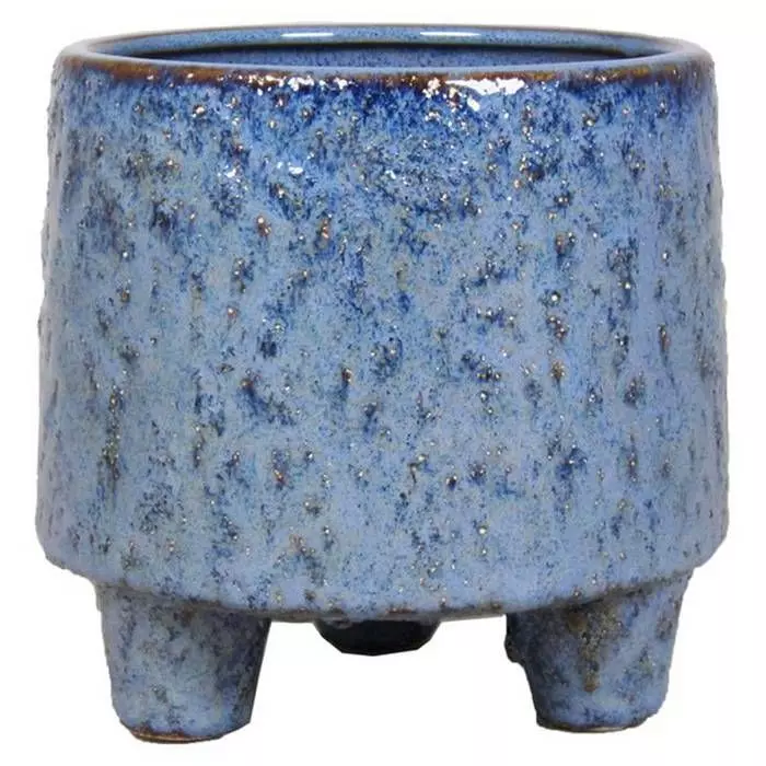 Pot Op Voet Levendig Blauw 14 Cm 1 Pot Op Voet Levendig Blauw 14 Cm