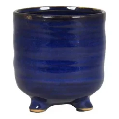 Pot Op Voet Togo Blauw 11 Cm