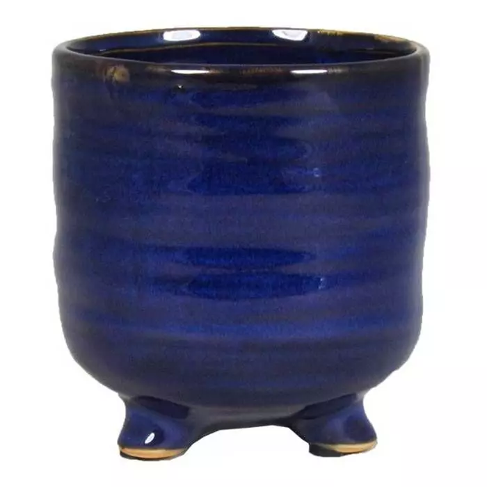 Pot Op Voet Togo Blauw 16 Cm 1 Pot Op Voet Togo Blauw 16 Cm