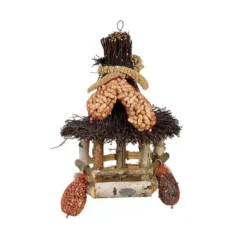 Voedertafel Met Dak Van Berkentwijgen Inclusief Vogelvoer